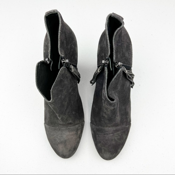 Rag & Bone Margot gray zip closure suede ankle booties size 8 - Picture 4 of 10